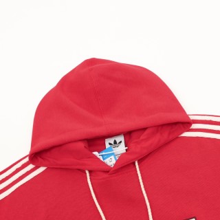 Adidas Originals Red CNY Hoodie with Three Stripes view 3