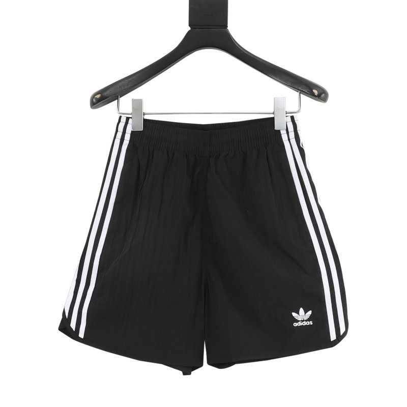 Adidas 3-Stripe Black Athletic Shorts view