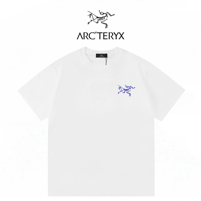 White Classic T-Shirt with Blue Graphic Print view