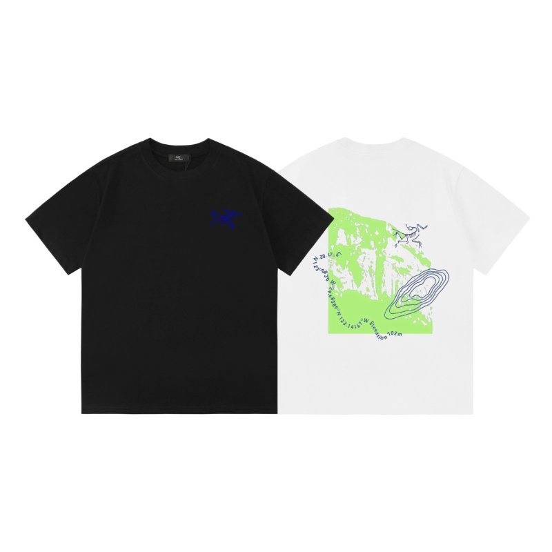 White Classic T-Shirt with Blue Graphic Print view
