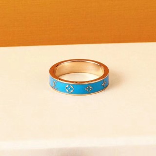 Louis Vuitton Colors Two-Tone Blue & Gold Ring