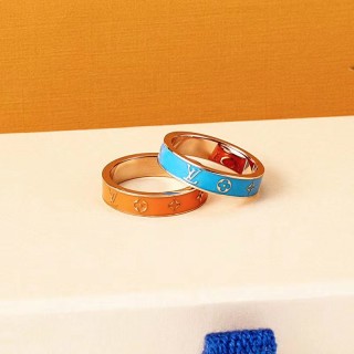 Louis Vuitton Colors Two-Tone Blue & Gold Ring view 3