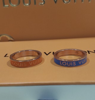 Louis Vuitton Colors Two-Tone Blue & Gold Ring view 7