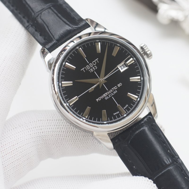 Tissot PRX Powermatic 80 Black Dial Steel Watch
