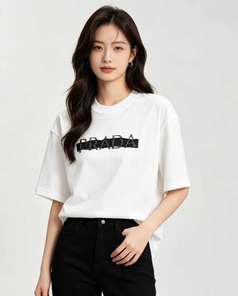 Prada White Logo T-Shirt