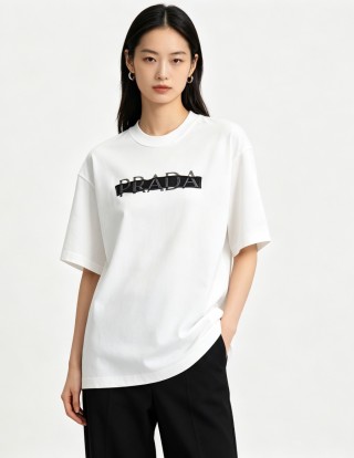 Prada White Logo T-Shirt view 2
