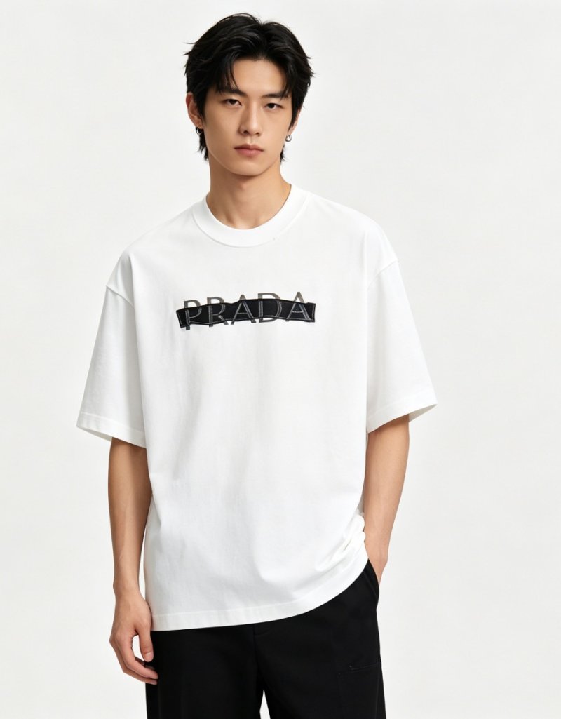 Prada White Logo T-Shirt view