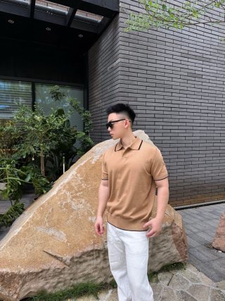 Camel Polo Short Sleeve T-Shirt