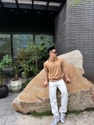 Camel Polo Short Sleeve T-Shirt view 2