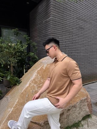 Camel Polo Short Sleeve T-Shirt view 4