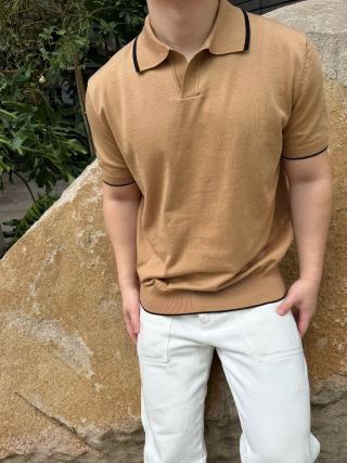 Camel Polo Short Sleeve T-Shirt view 6