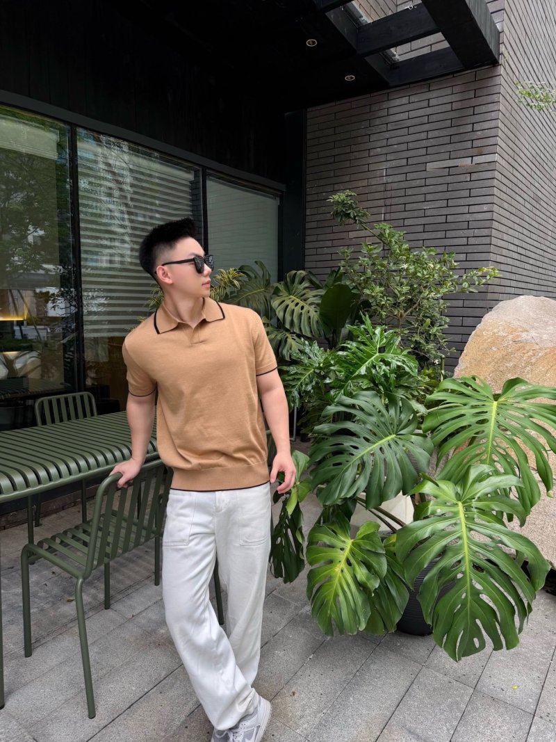 Camel Polo Short Sleeve T-Shirt view