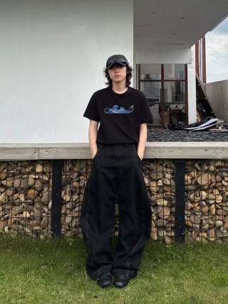 Black Logo Graphic Short Sleeve T-Shirt view 3