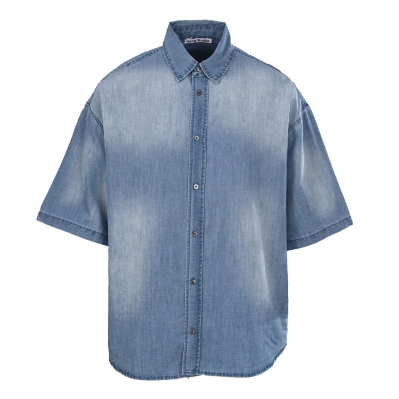 Light Blue Denim Button-Up Shirt view