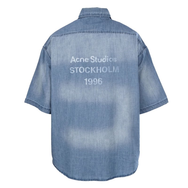 Light Blue Denim Button-Up Shirt view