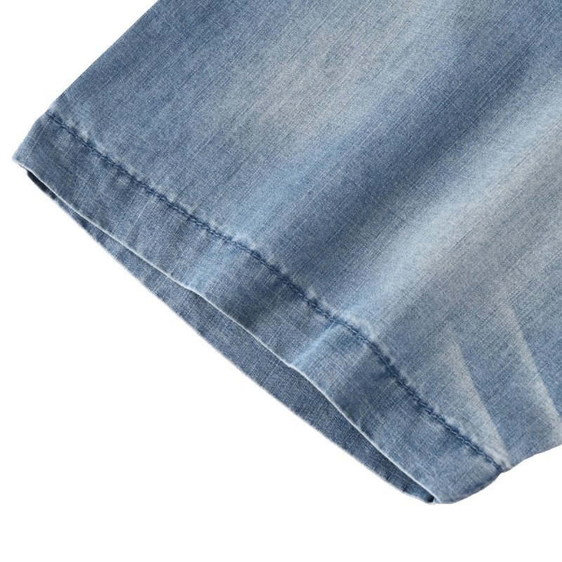 Light Blue Denim Button-Up Shirt view