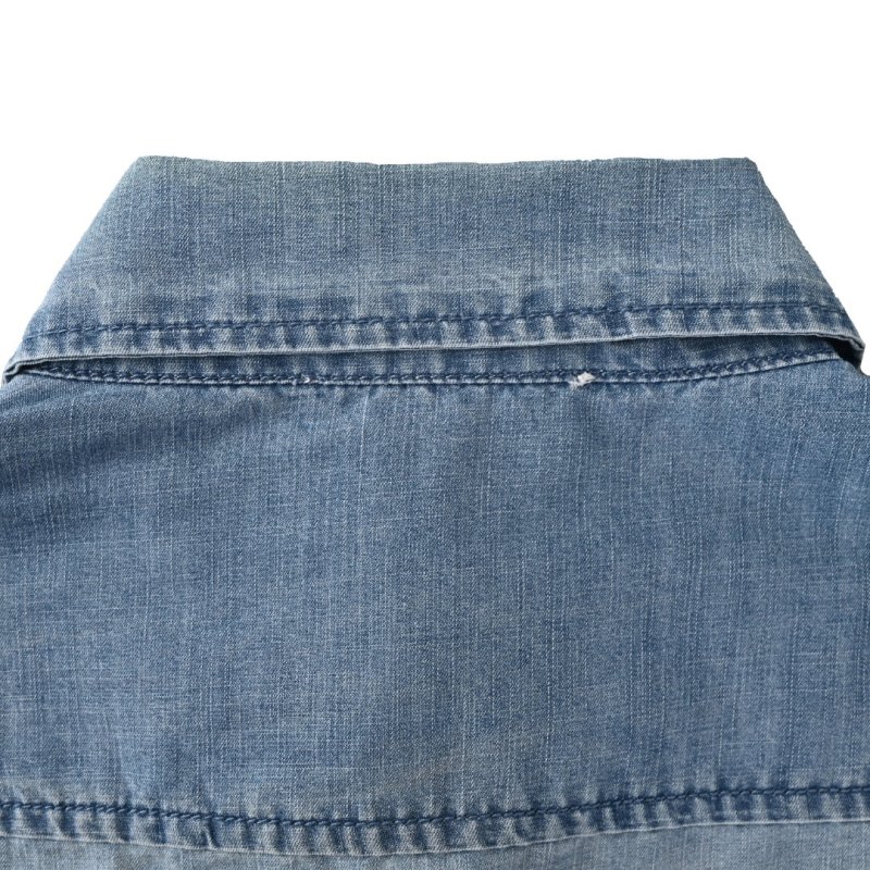 Light Blue Denim Button-Up Shirt view