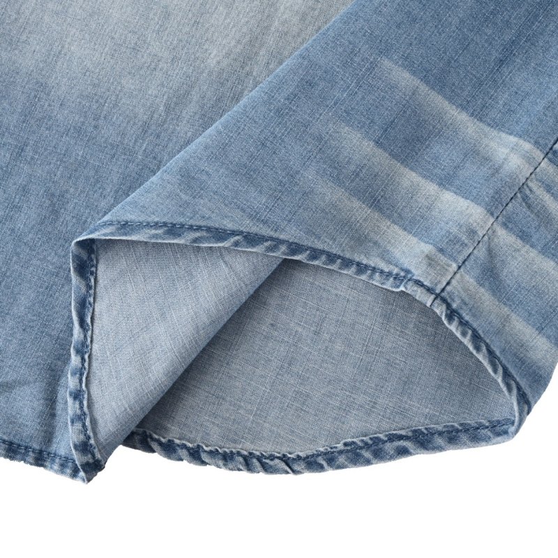 Light Blue Denim Button-Up Shirt view