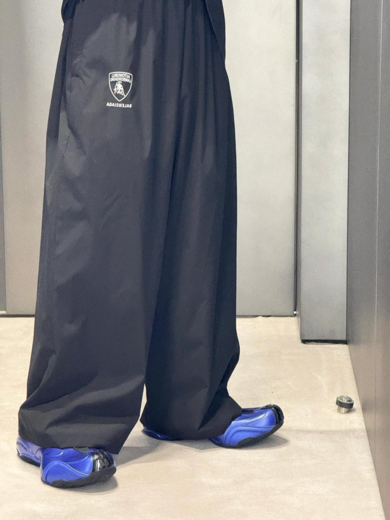 Lamborghini Black Track Pants with Shield Logo view