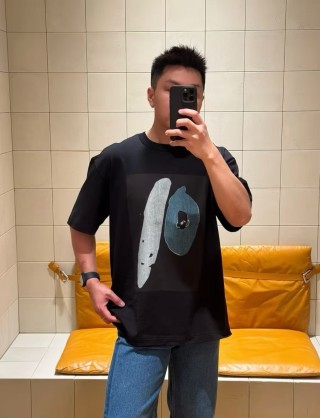 Essentials Black Abstract Graphic T-Shirt view 2