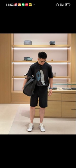 Essentials Black Abstract Graphic T-Shirt view 5