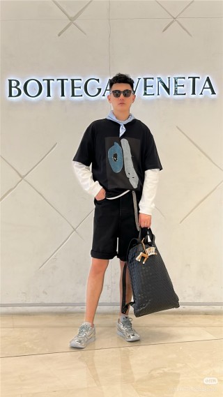 Essentials Black Abstract Graphic T-Shirt view 6