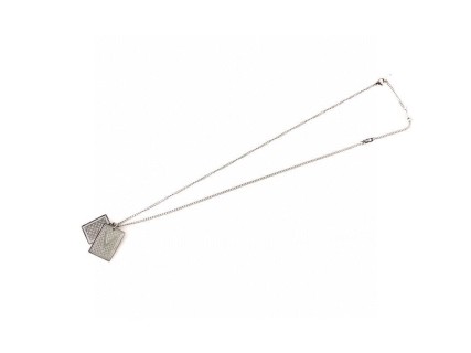 Louis Vuitton Playing Card Pendant Silver Necklace view 3