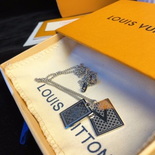 Louis Vuitton Playing Card Pendant Silver Necklace view 4