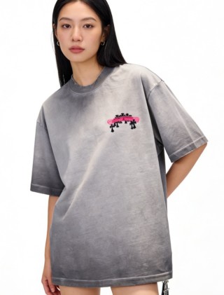 Grey Eye Graphic Oversized T-Shirt