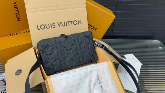 Louis Vuitton Black Monogram Embossed Crossbody Bag