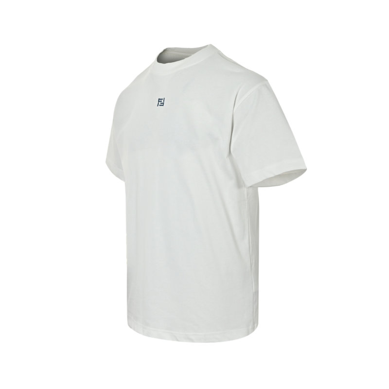 Fendi White Crew Neck Short Sleeve T-Shirt view