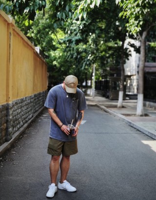 Olive Green Cargo Shorts view 4