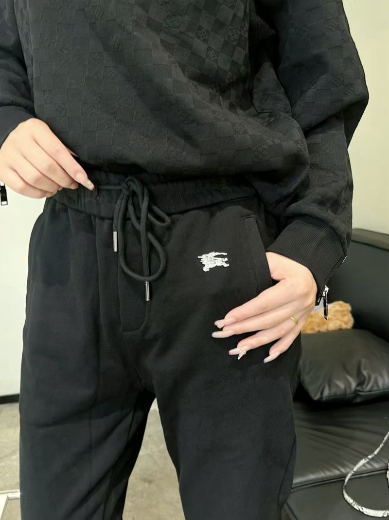 Burberry Black Drawstring Track Pants