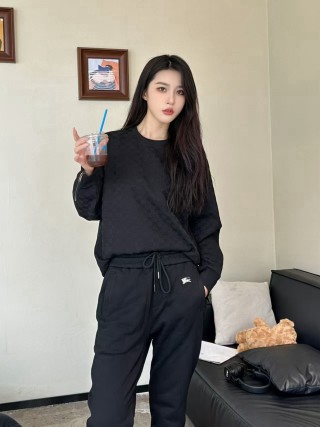 Burberry Black Drawstring Track Pants view 4