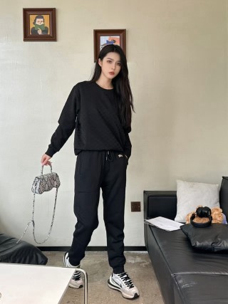 Burberry Black Drawstring Track Pants view 8