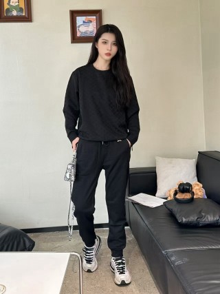 Burberry Black Drawstring Track Pants view 9