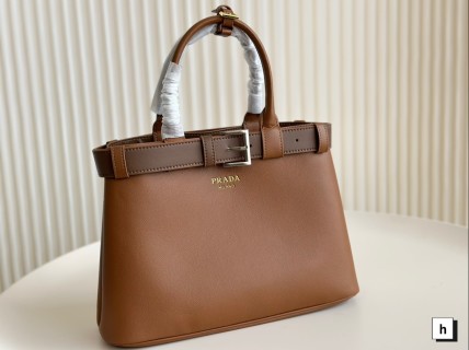 Prada Milano Black Leather Tote Bag 33x23cm view 2