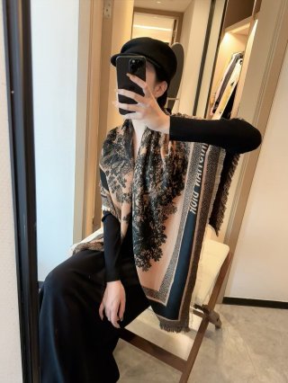 Dior Silk Cashmere Square Scarf 140cm - Monogram Print