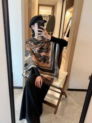 Dior Silk Cashmere Square Scarf 140cm - Monogram Print view 2