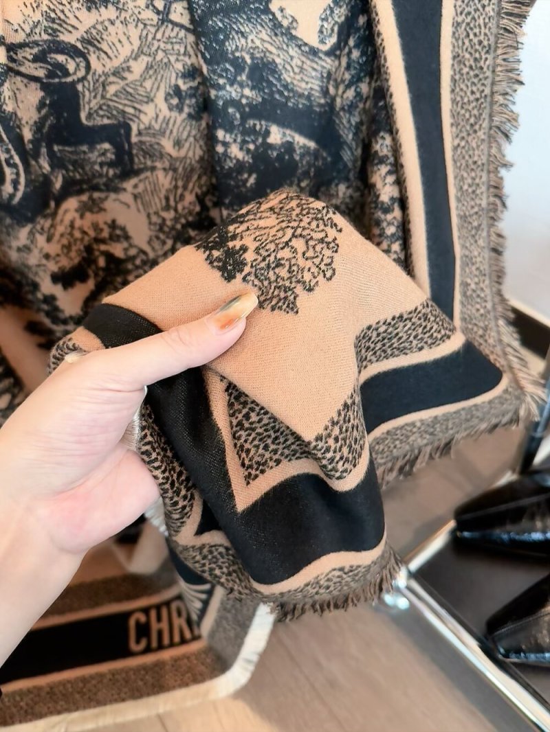 Dior Silk Cashmere Square Scarf 140cm - Monogram Print view