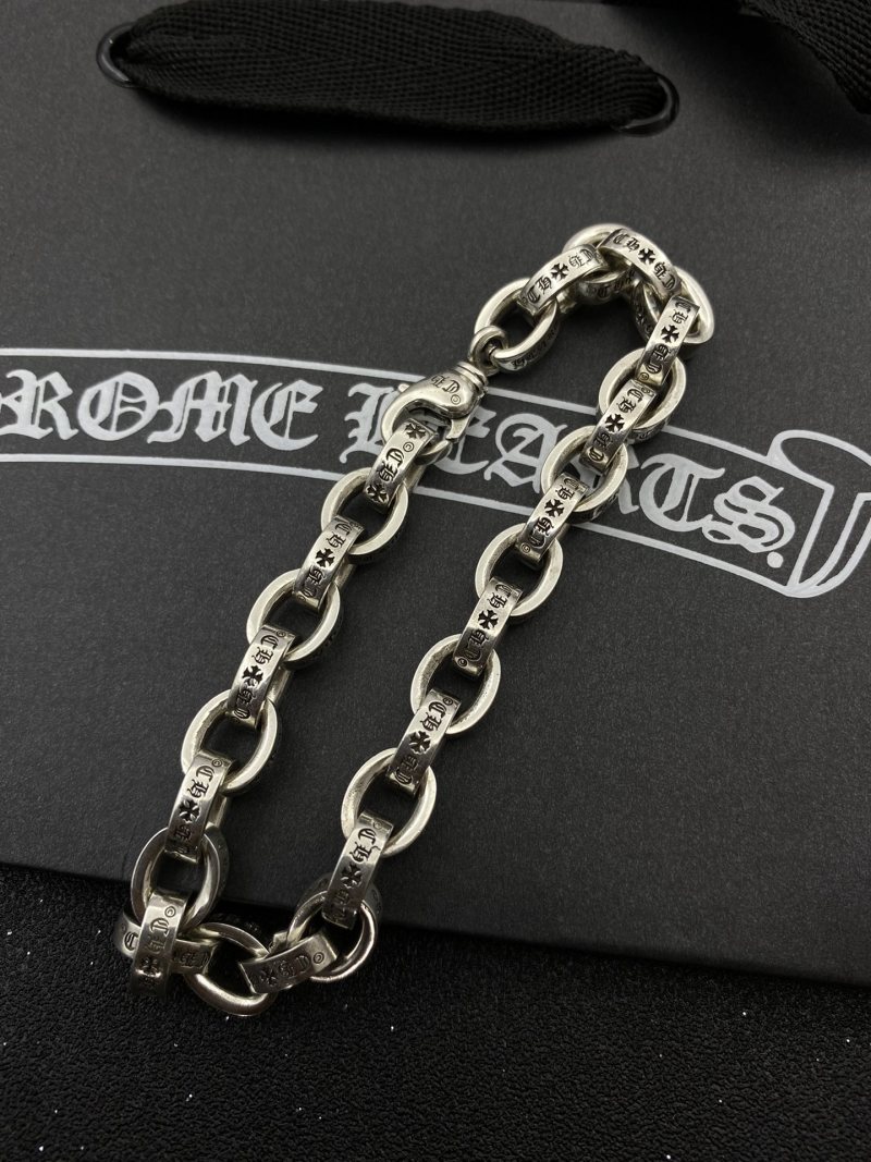 Chrome Hearts Classic Letter Chain Bracelet Silver