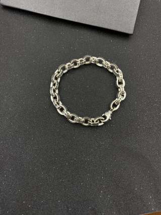 Chrome Hearts Classic Letter Chain Bracelet Silver view 5