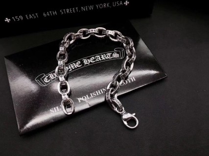 Chrome Hearts Classic Letter Chain Bracelet Silver view 6