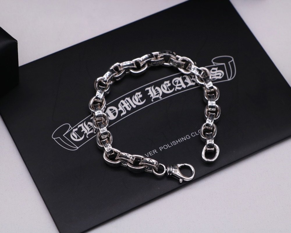 Chrome Hearts Classic Letter Chain Bracelet Silver view