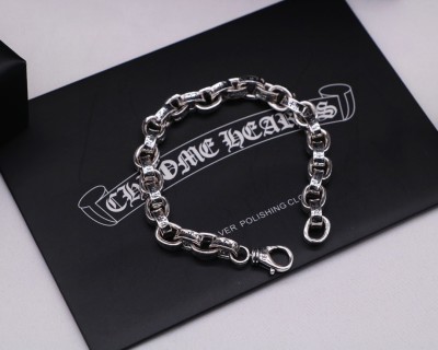 Chrome Hearts Classic Letter Chain Bracelet Silver view 7