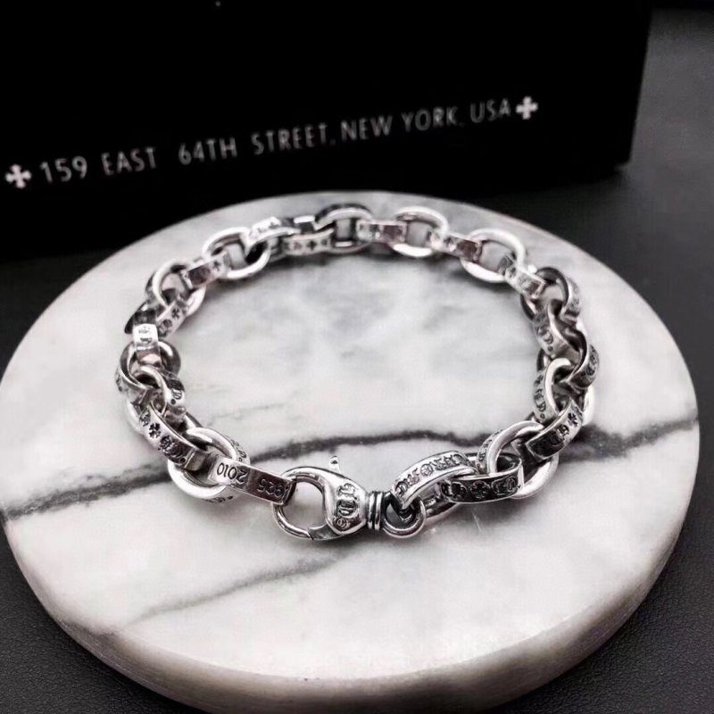 Chrome Hearts Classic Letter Chain Bracelet Silver view