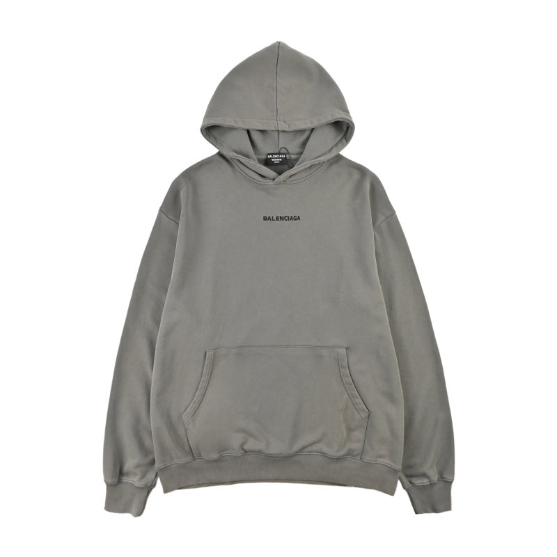 Balenciaga Cream Oversized Logo Hoodie view