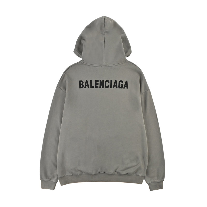 Balenciaga Cream Oversized Logo Hoodie view