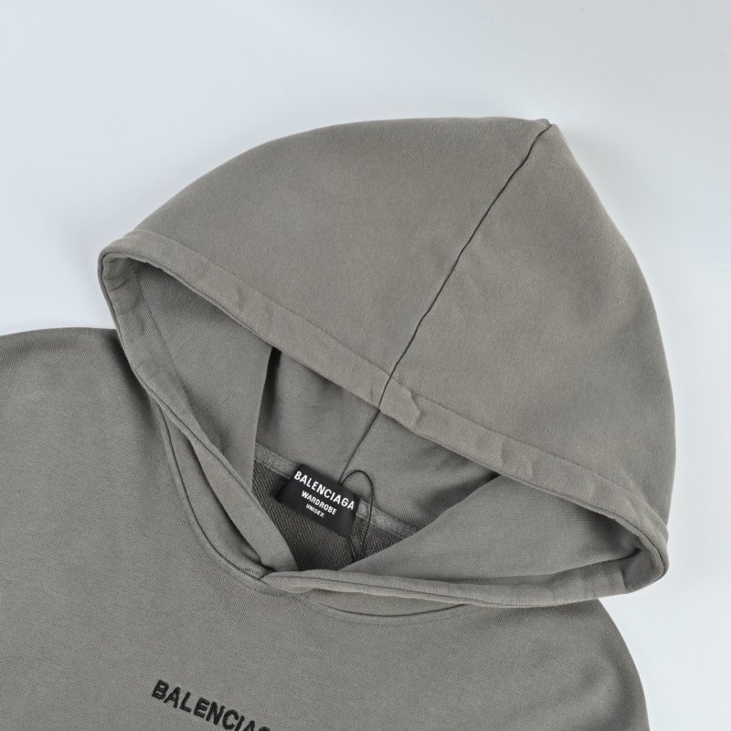 Balenciaga Cream Oversized Logo Hoodie view