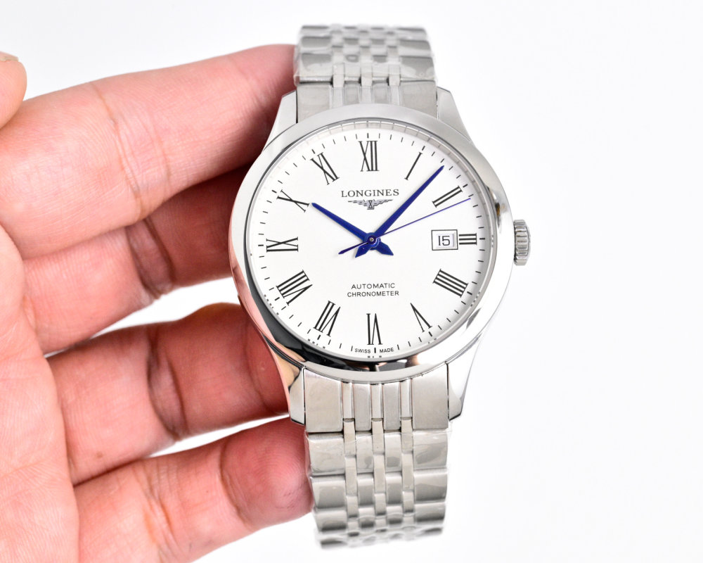 Longines Record Automatic Chronometer White Dial Steel